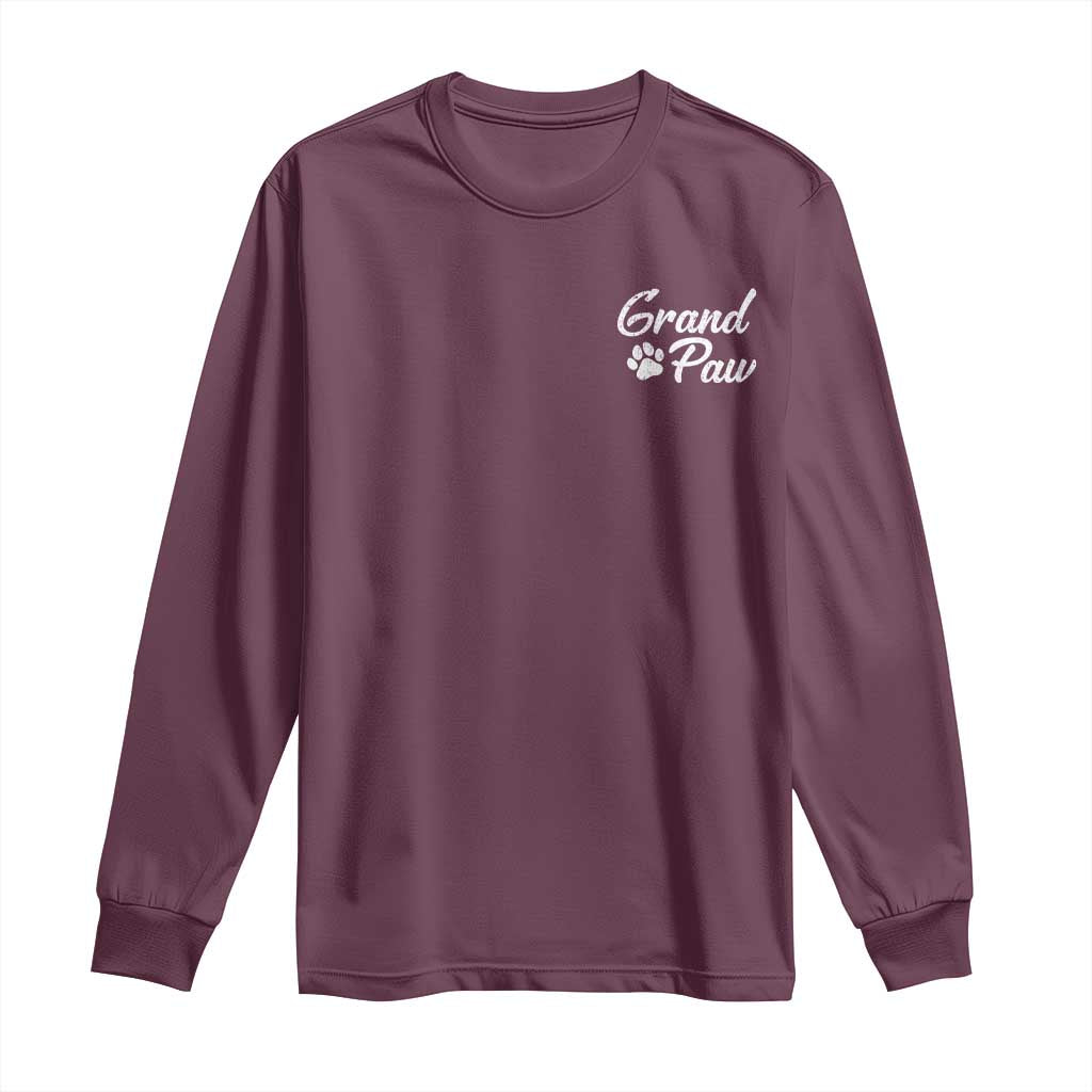 Grandpaw Long Sleeve Shirt Best Dog Grandpa Fathers Day Gift From Dog - Wonder Print Shop