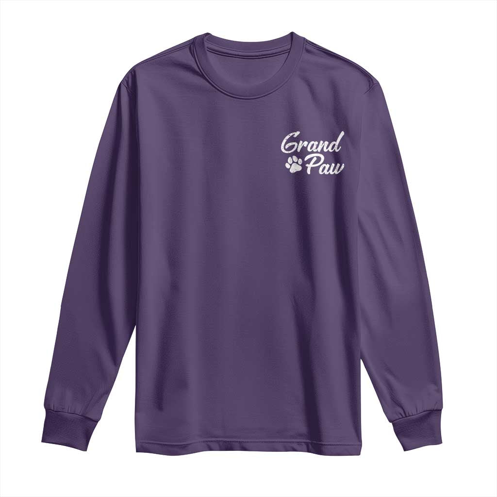 Grandpaw Long Sleeve Shirt Best Dog Grandpa Fathers Day Gift From Dog - Wonder Print Shop