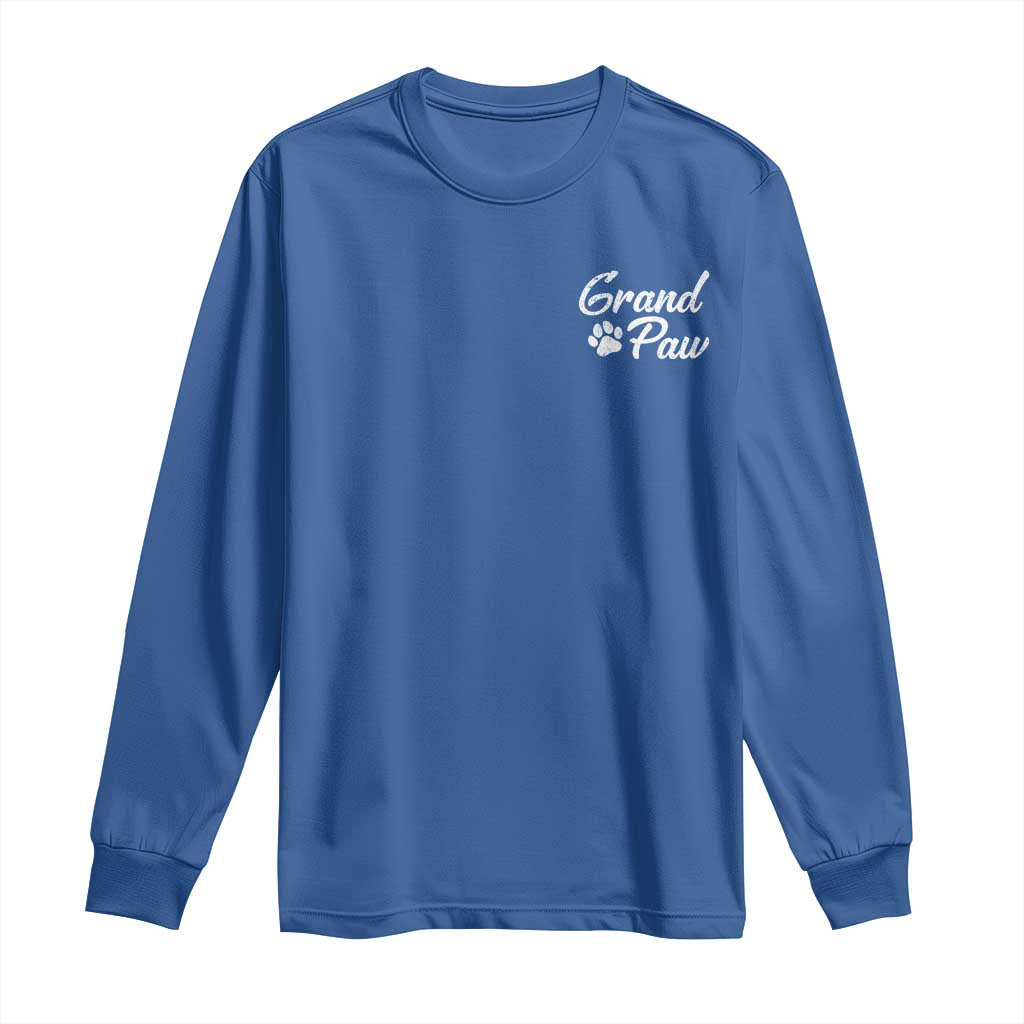 Grandpaw Long Sleeve Shirt Best Dog Grandpa Fathers Day Gift From Dog - Wonder Print Shop