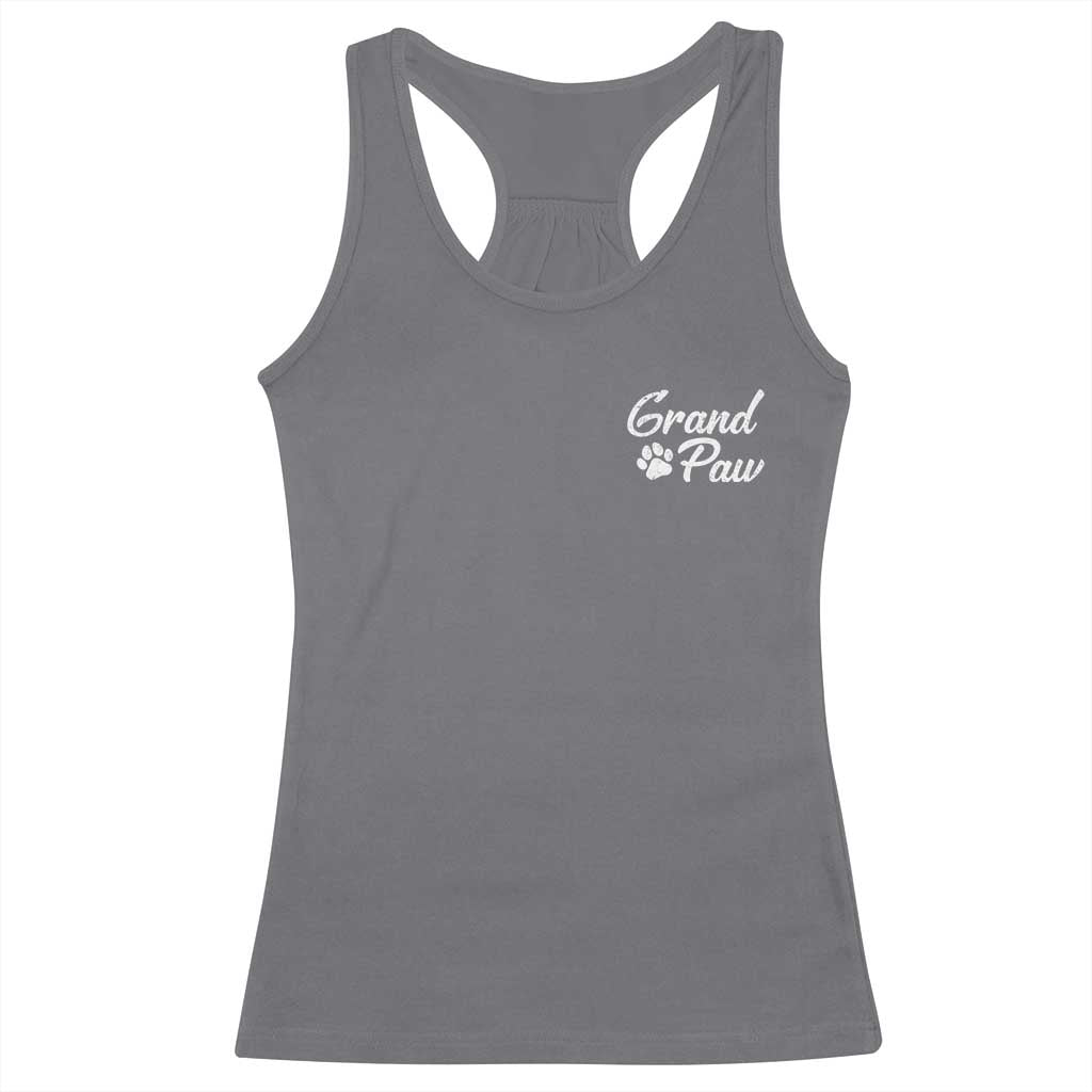 Grandpaw Racerback Tank Top Best Dog Grandpa Fathers Day Gift From Dog - Wonder Print Shop