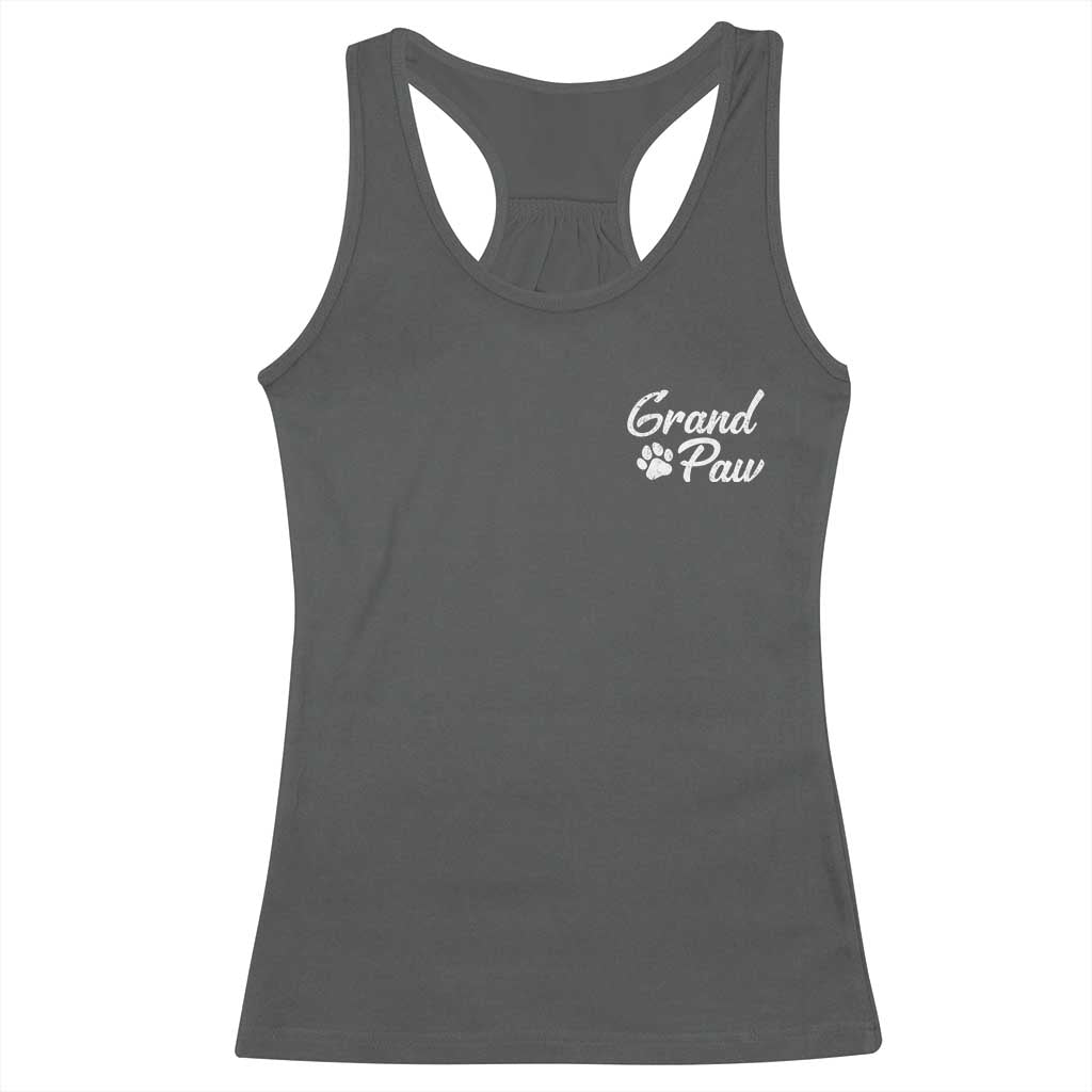 Grandpaw Racerback Tank Top Best Dog Grandpa Fathers Day Gift From Dog - Wonder Print Shop