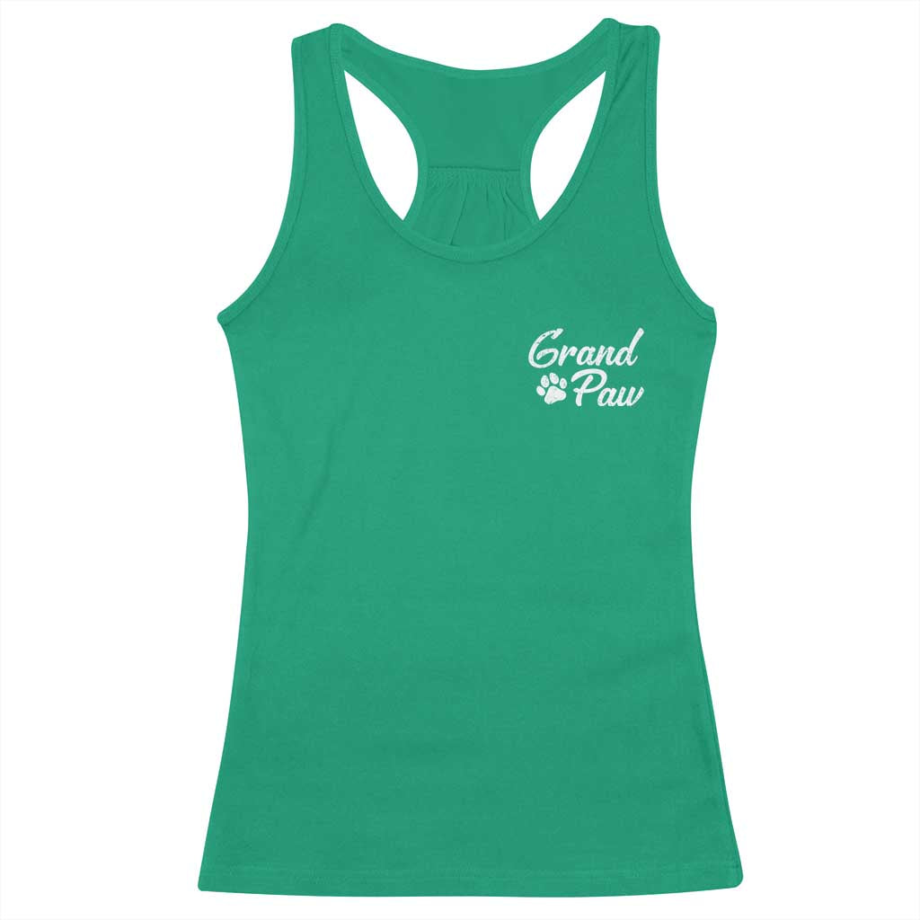 Grandpaw Racerback Tank Top Best Dog Grandpa Fathers Day Gift From Dog - Wonder Print Shop