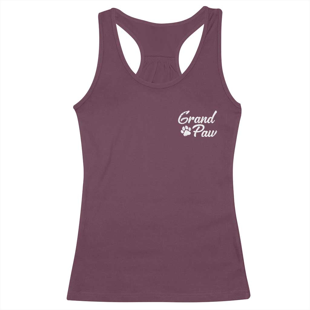 Grandpaw Racerback Tank Top Best Dog Grandpa Fathers Day Gift From Dog - Wonder Print Shop