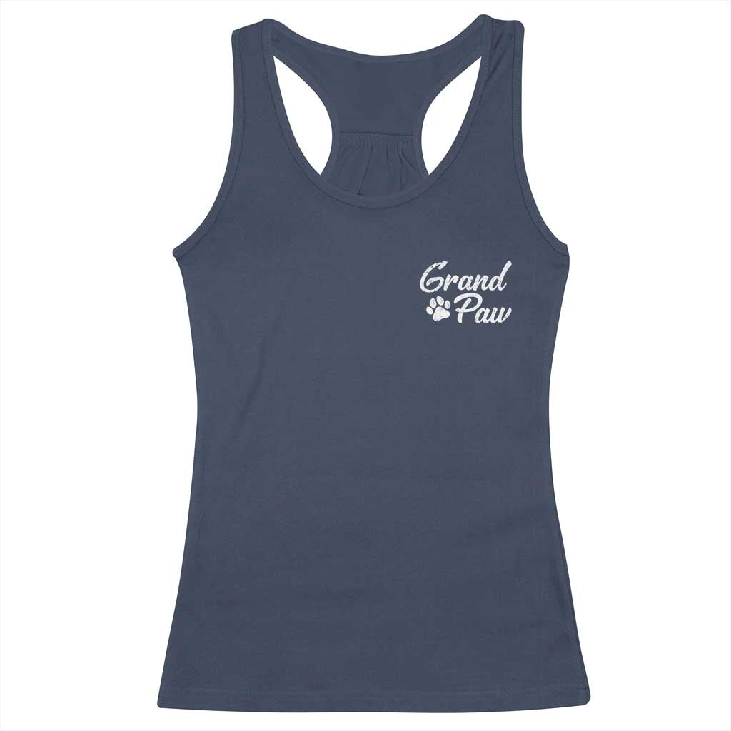 Grandpaw Racerback Tank Top Best Dog Grandpa Fathers Day Gift From Dog - Wonder Print Shop