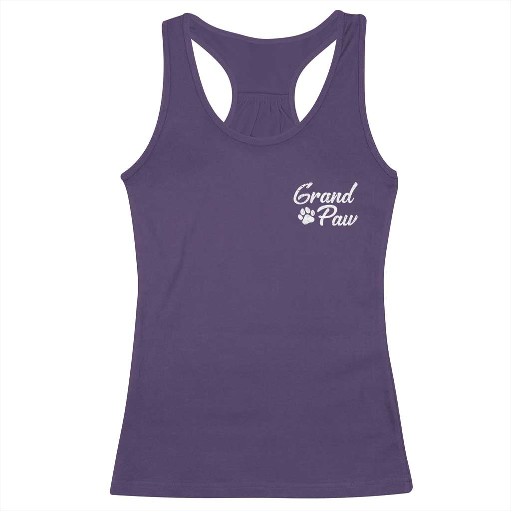 Grandpaw Racerback Tank Top Best Dog Grandpa Fathers Day Gift From Dog - Wonder Print Shop