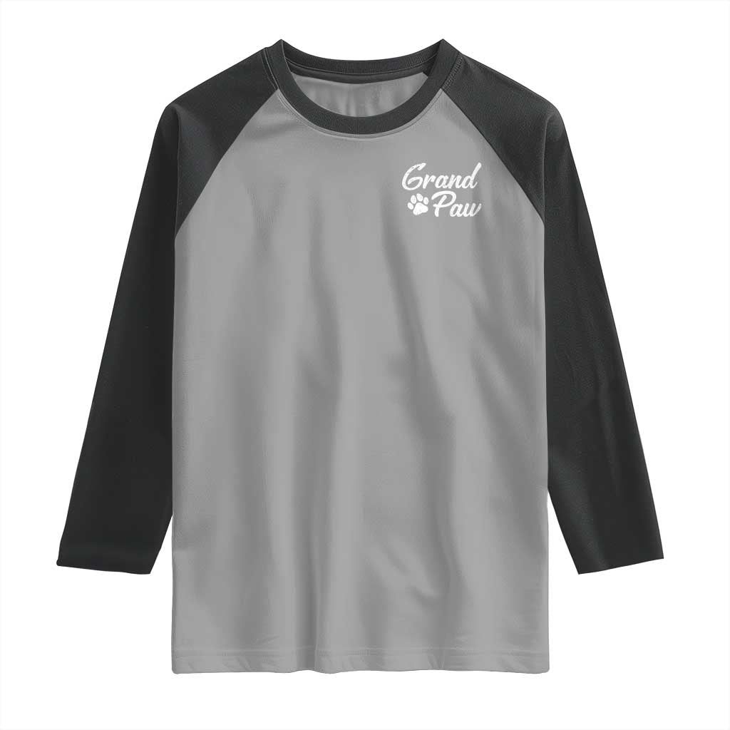 Grandpaw Raglan Shirt Best Dog Grandpa Fathers Day Gift From Dog - Wonder Print Shop