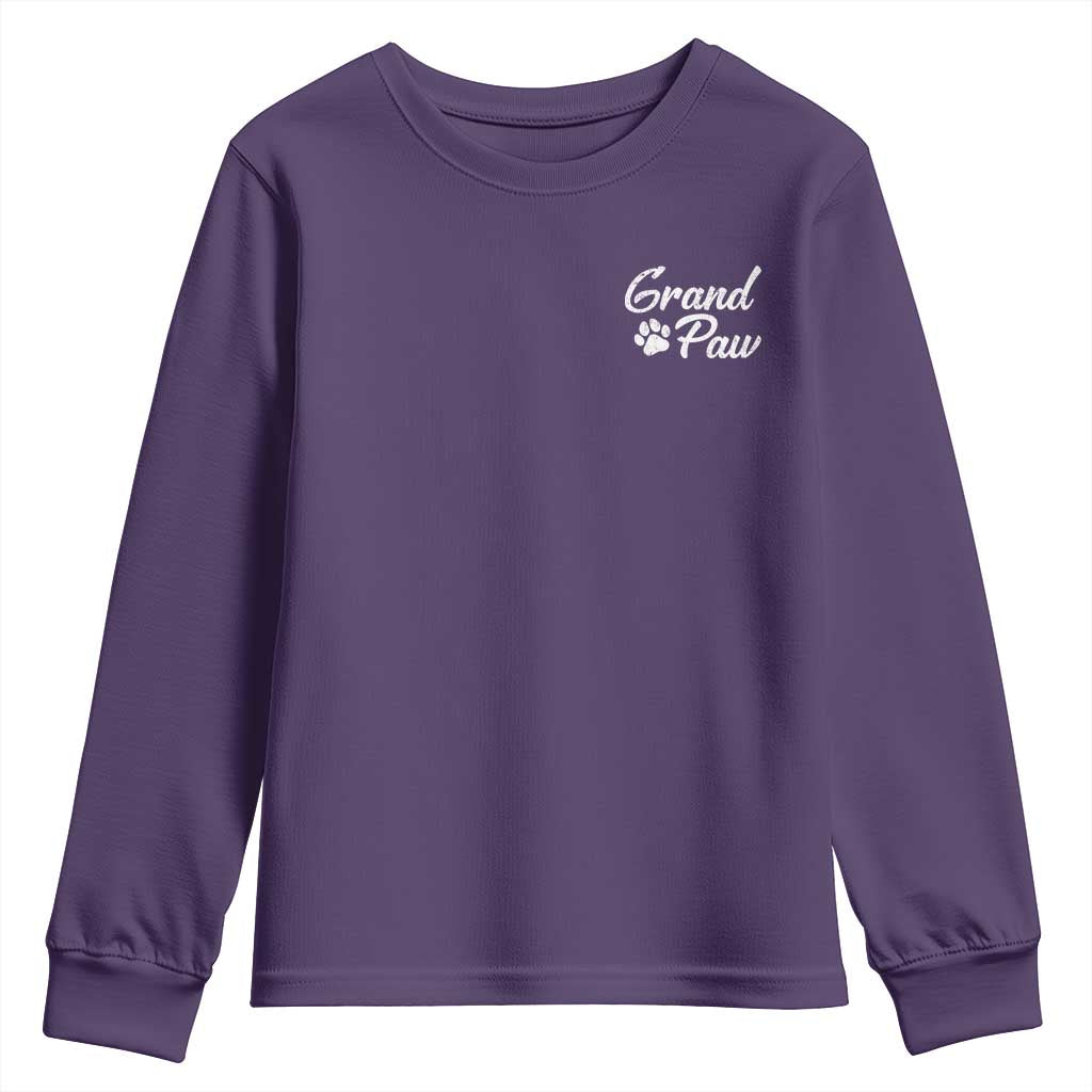 Grandpaw Youth Sweatshirt Best Dog Grandpa Fathers Day Gift From Dog - Wonder Print Shop