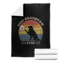 Best Grandpaw Ever Throw Blanket Retro Dog Grandpa Fathers Day Gift From Dog - Wonder Print Shop
