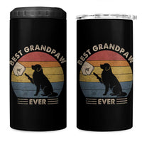 Best Grandpaw Ever 4 in 1 Can Cooler Tumbler Retro Dog Grandpa Fathers Day Gift From Dog - Wonder Print Shop