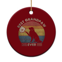 Best Grandpaw Ever Ceramic Ornament Retro Dog Grandpa Fathers Day Gift From Dog - Wonder Print Shop