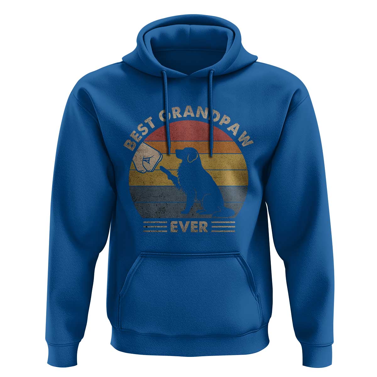 Best Grandpaw Ever Hoodie Retro Dog Grandpa Fathers Day Gift From Dog - Wonder Print Shop