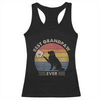 Best Grandpaw Ever Racerback Tank Top Retro Dog Grandpa Fathers Day Gift From Dog - Wonder Print Shop