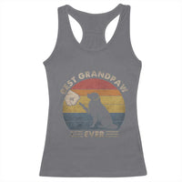 Best Grandpaw Ever Racerback Tank Top Retro Dog Grandpa Fathers Day Gift From Dog - Wonder Print Shop