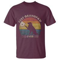 Best Grandpaw Ever T Shirt Retro Dog Grandpa Fathers Day Gift From Dog - Wonder Print Shop