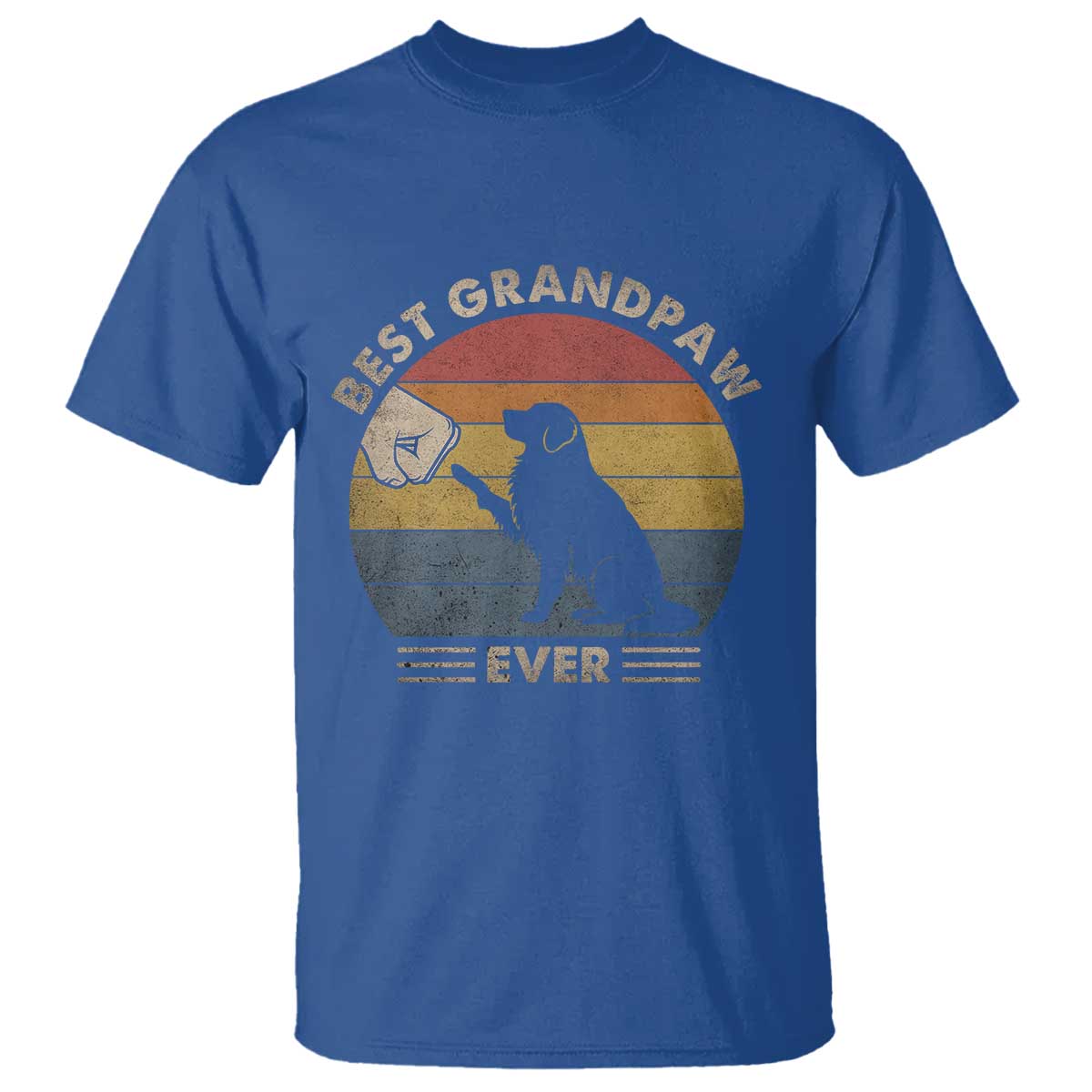 Best Grandpaw Ever T Shirt Retro Dog Grandpa Fathers Day Gift From Dog - Wonder Print Shop