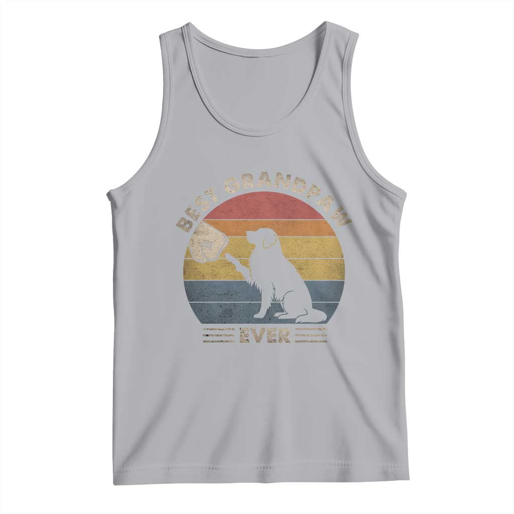 Best Grandpaw Ever Tank Top Retro Dog Grandpa Fathers Day Gift From Dog - Wonder Print Shop