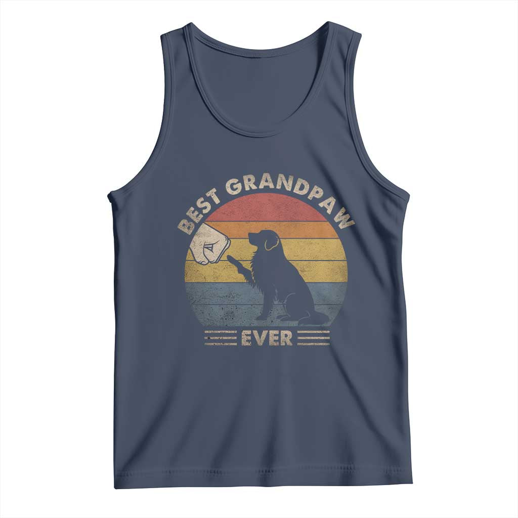 Best Grandpaw Ever Tank Top Retro Dog Grandpa Fathers Day Gift From Dog - Wonder Print Shop