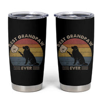 Best Grandpaw Ever Tumbler Cup Retro Dog Grandpa Fathers Day Gift From Dog - Wonder Print Shop