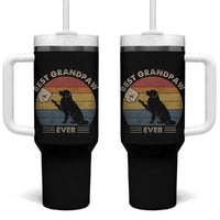 Best Grandpaw Ever Tumbler With Handle Retro Dog Grandpa Fathers Day Gift From Dog - Wonder Print Shop