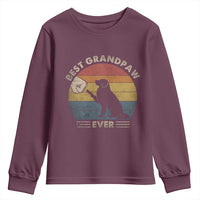Best Grandpaw Ever Youth Sweatshirt Retro Dog Grandpa Fathers Day Gift From Dog - Wonder Print Shop