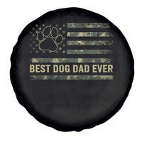 Best Dog Dad Ever Spare Tire Cover Camo American Flag USA Fathers Day Gift for Dog Lovers - Wonder Print Shop
