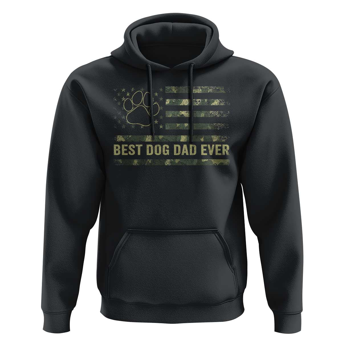 Best Dog Dad Ever Hoodie Camo American Flag USA Fathers Day Gift for Dog Lovers - Wonder Print Shop