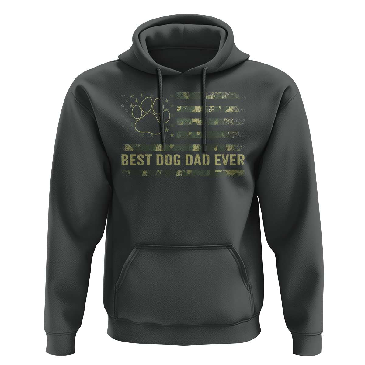 Best Dog Dad Ever Hoodie Camo American Flag USA Fathers Day Gift for Dog Lovers - Wonder Print Shop