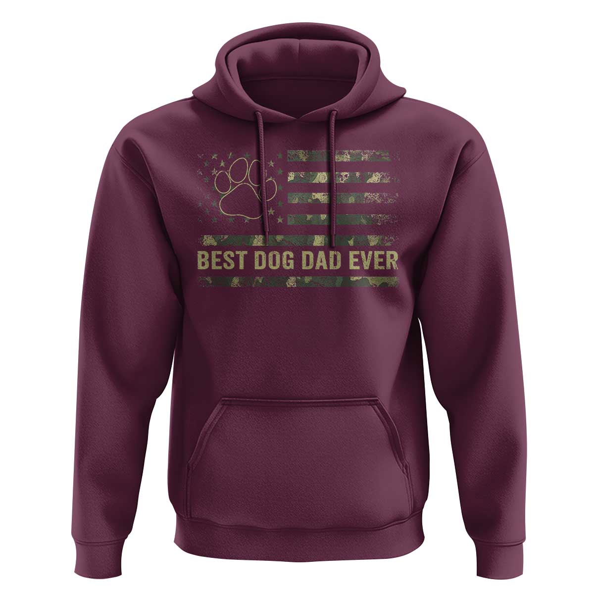 Best Dog Dad Ever Hoodie Camo American Flag USA Fathers Day Gift for Dog Lovers - Wonder Print Shop