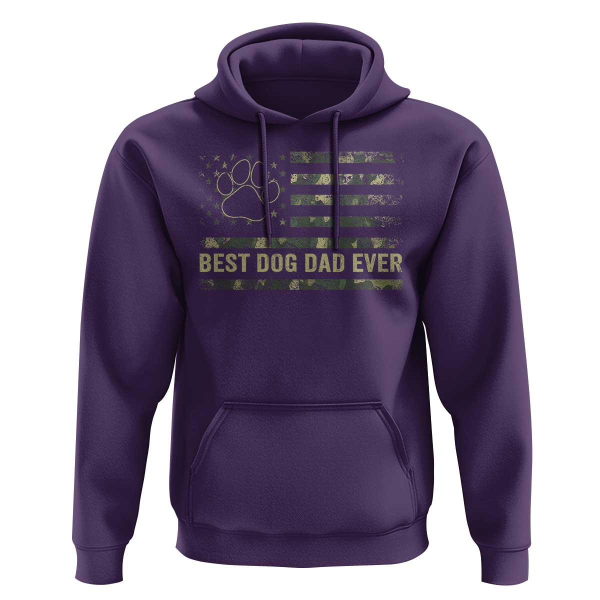 Best Dog Dad Ever Hoodie Camo American Flag USA Fathers Day Gift for Dog Lovers - Wonder Print Shop