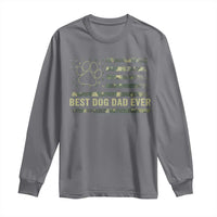 Best Dog Dad Ever Long Sleeve Shirt Camo American Flag USA Fathers Day Gift for Dog Lovers - Wonder Print Shop