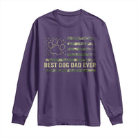 Best Dog Dad Ever Long Sleeve Shirt Camo American Flag USA Fathers Day Gift for Dog Lovers - Wonder Print Shop