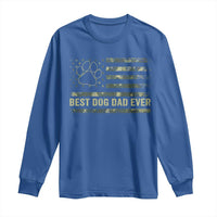 Best Dog Dad Ever Long Sleeve Shirt Camo American Flag USA Fathers Day Gift for Dog Lovers - Wonder Print Shop