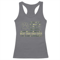 Best Dog Dad Ever Racerback Tank Top Camo American Flag USA Fathers Day Gift for Dog Lovers - Wonder Print Shop