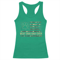 Best Dog Dad Ever Racerback Tank Top Camo American Flag USA Fathers Day Gift for Dog Lovers - Wonder Print Shop