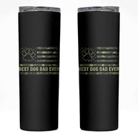 Best Dog Dad Ever Skinny Tumbler Camo American Flag USA Fathers Day Gift for Dog Lovers - Wonder Print Shop