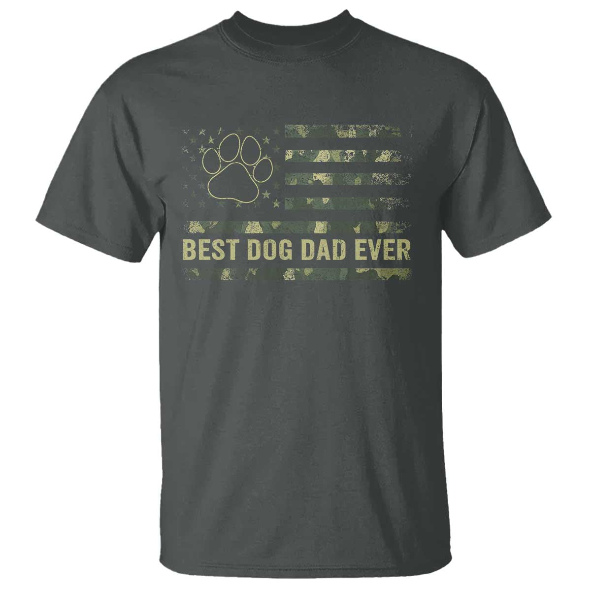 Best Dog Dad Ever T Shirt Camo American Flag USA Fathers Day Gift for Dog Lovers - Wonder Print Shop