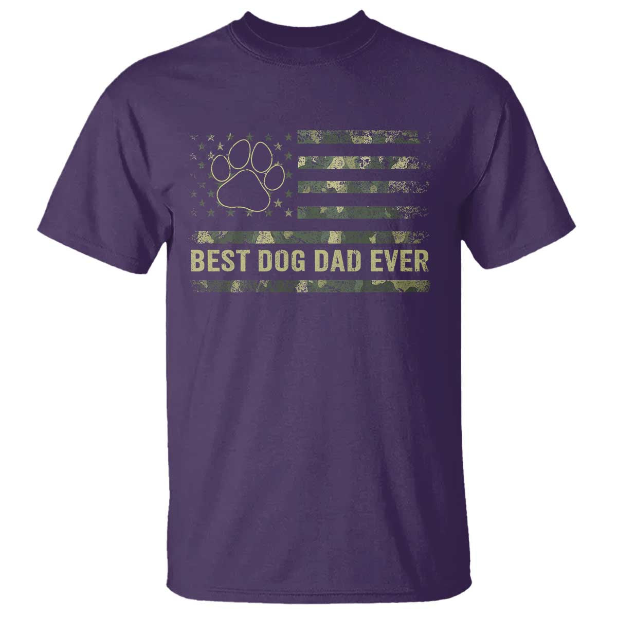 Best Dog Dad Ever T Shirt Camo American Flag USA Fathers Day Gift for Dog Lovers - Wonder Print Shop