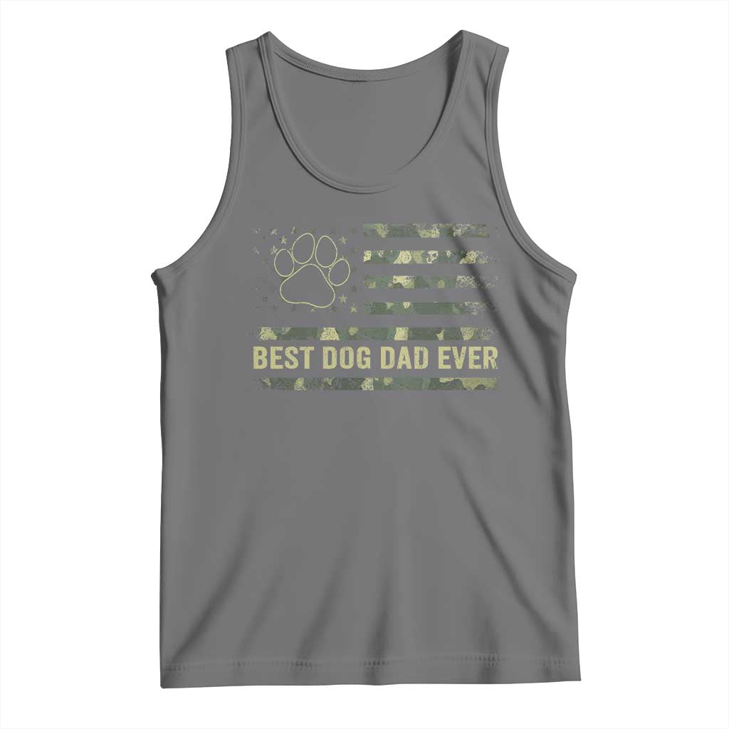 Best Dog Dad Ever Tank Top Camo American Flag USA Fathers Day Gift for Dog Lovers - Wonder Print Shop