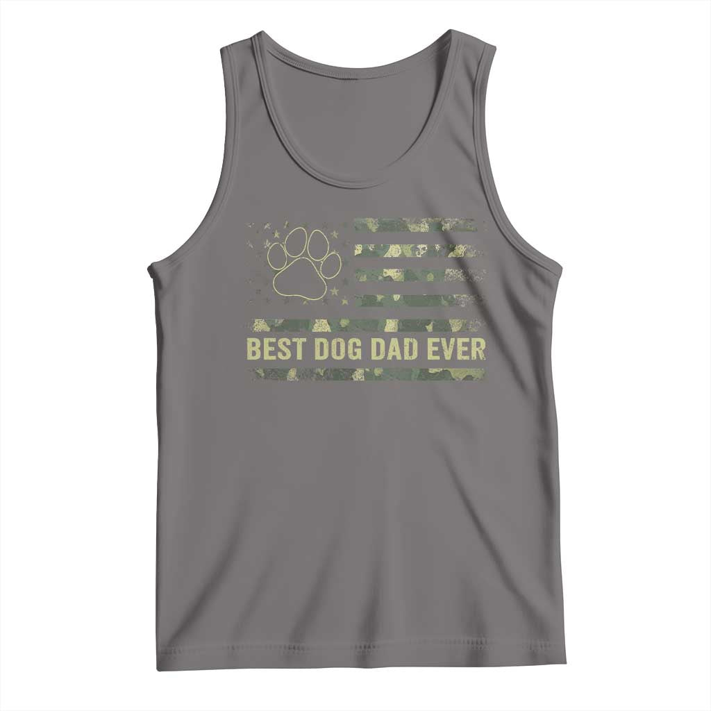 Best Dog Dad Ever Tank Top Camo American Flag USA Fathers Day Gift for Dog Lovers - Wonder Print Shop
