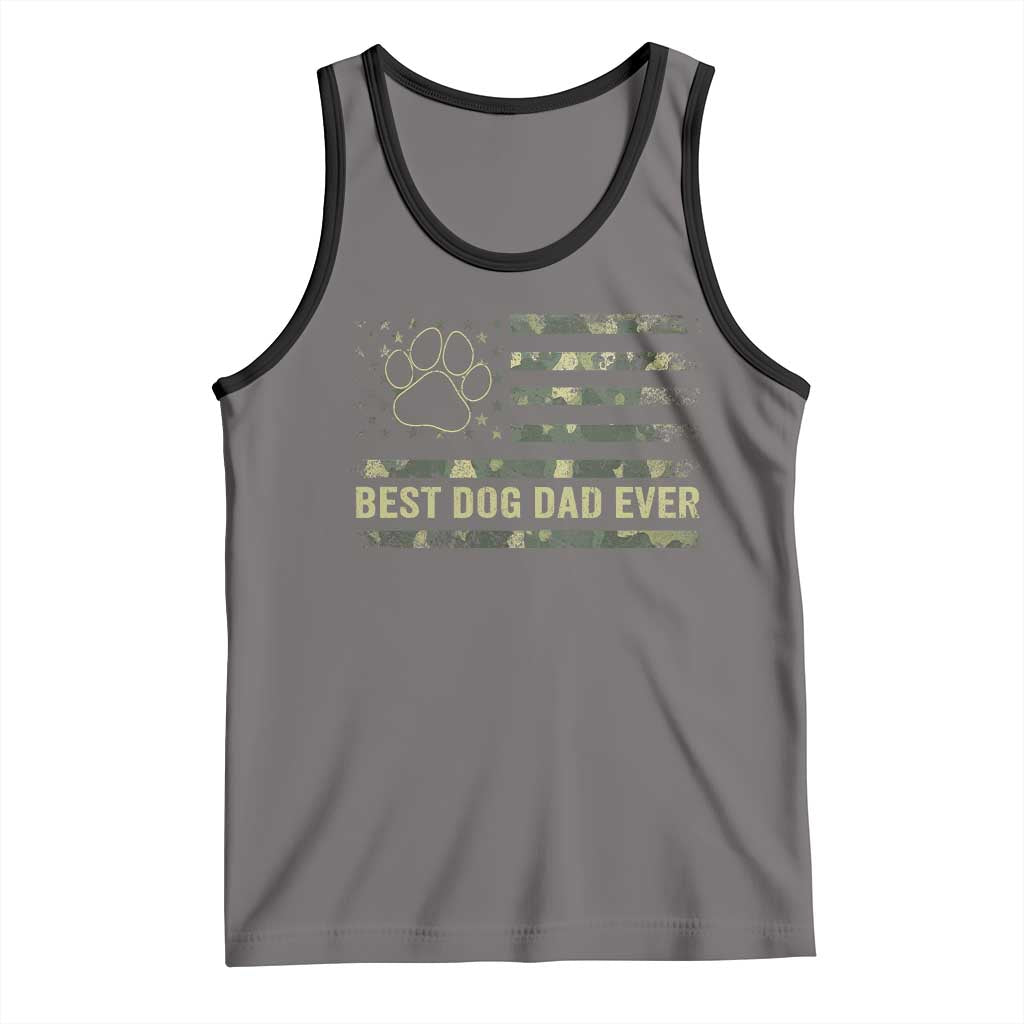 Best Dog Dad Ever Tank Top Camo American Flag USA Fathers Day Gift for Dog Lovers - Wonder Print Shop