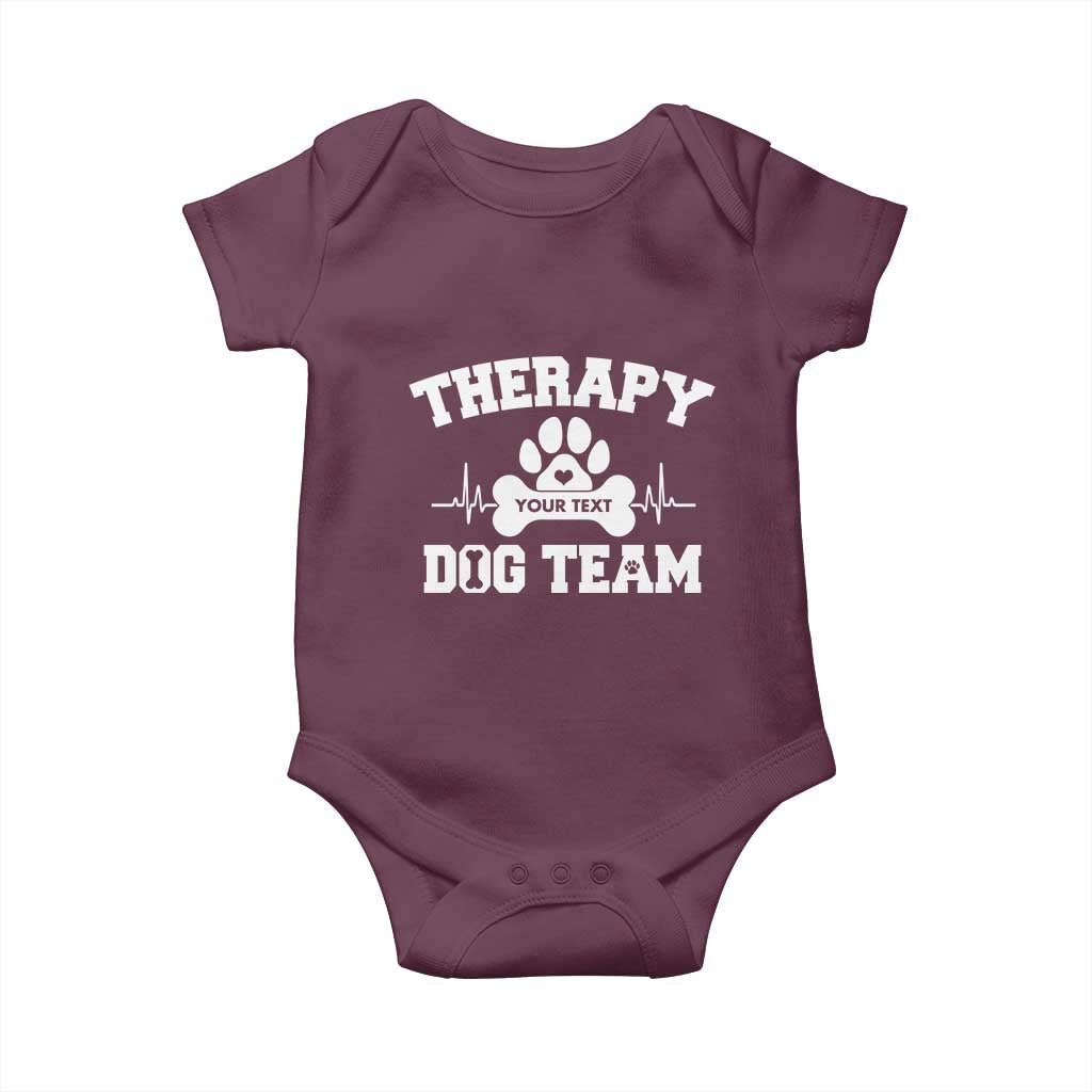 Personalized Therapy Dog Team Baby Onesie Custom Name - Wonder Print Shop