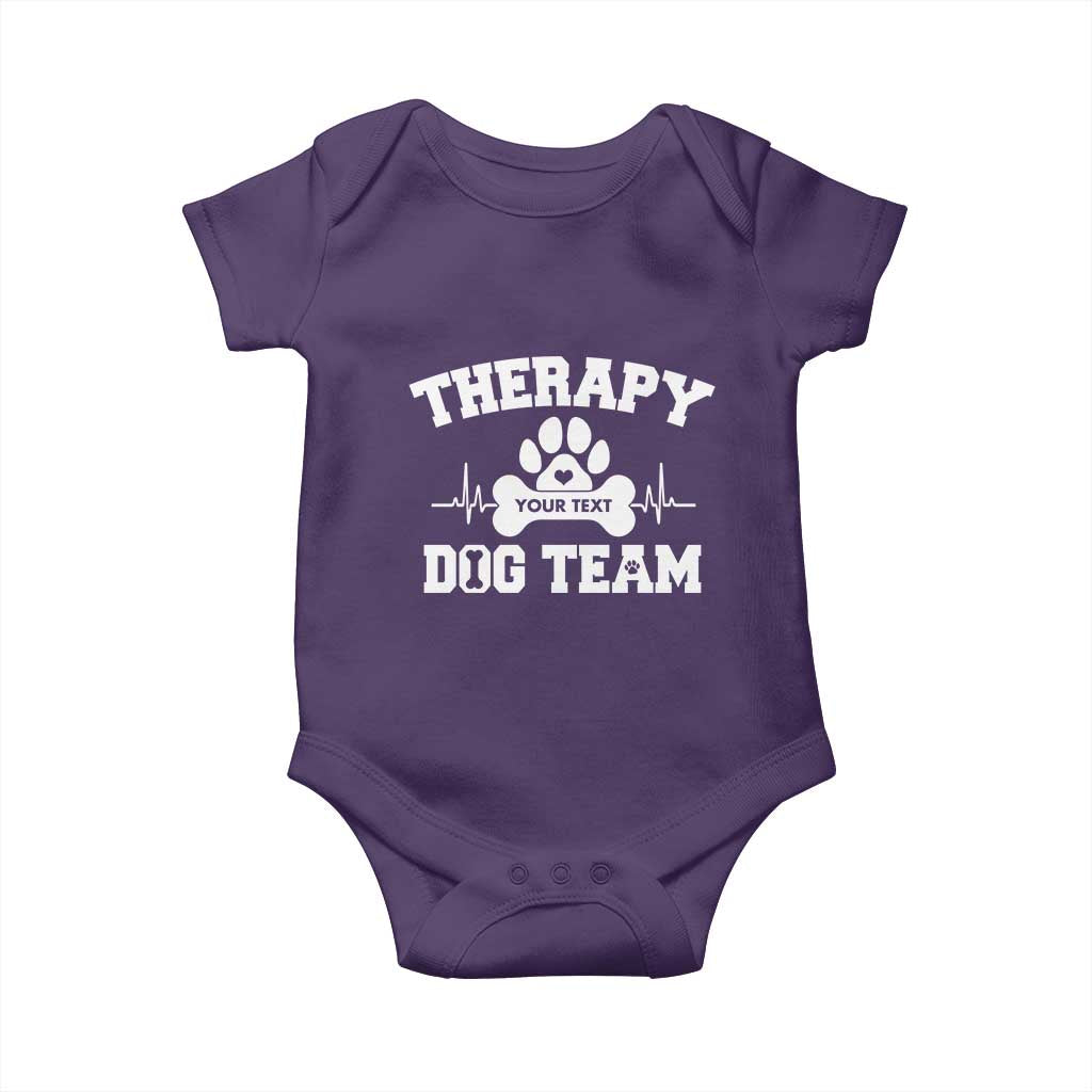 Personalized Therapy Dog Team Baby Onesie Custom Name - Wonder Print Shop