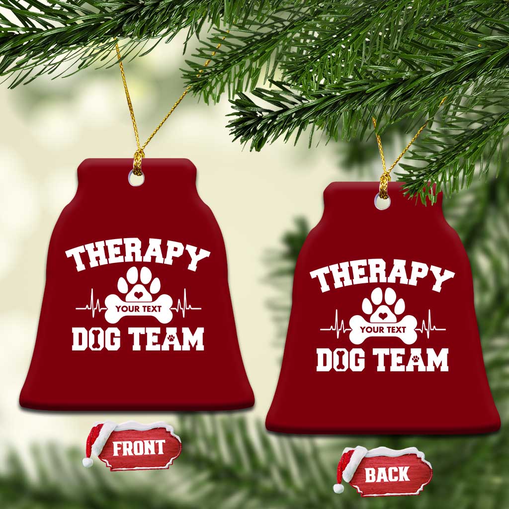 Personalized Therapy Dog Team Ceramic Ornament Custom Name - Wonder Print Shop