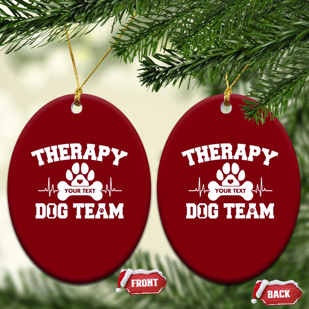 Personalized Therapy Dog Team Ceramic Ornament Custom Name - Wonder Print Shop