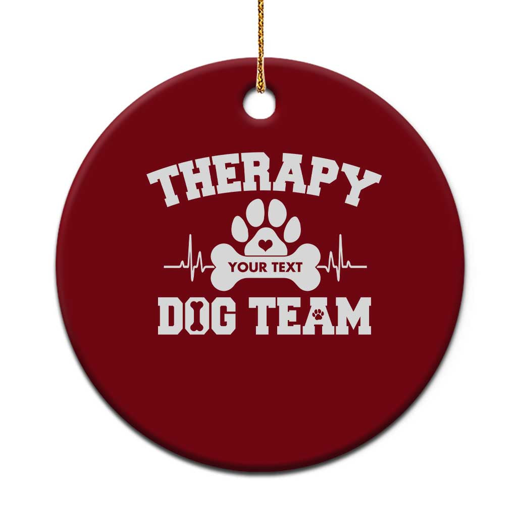 Personalized Therapy Dog Team Ceramic Ornament Custom Name - Wonder Print Shop