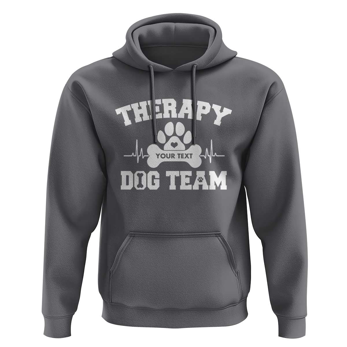 Personalized Therapy Dog Team Hoodie Custom Name - Wonder Print Shop