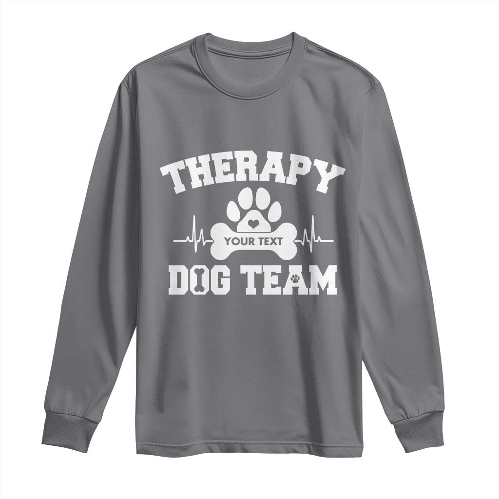 Personalized Therapy Dog Team Long Sleeve Shirt Custom Name - Wonder Print Shop