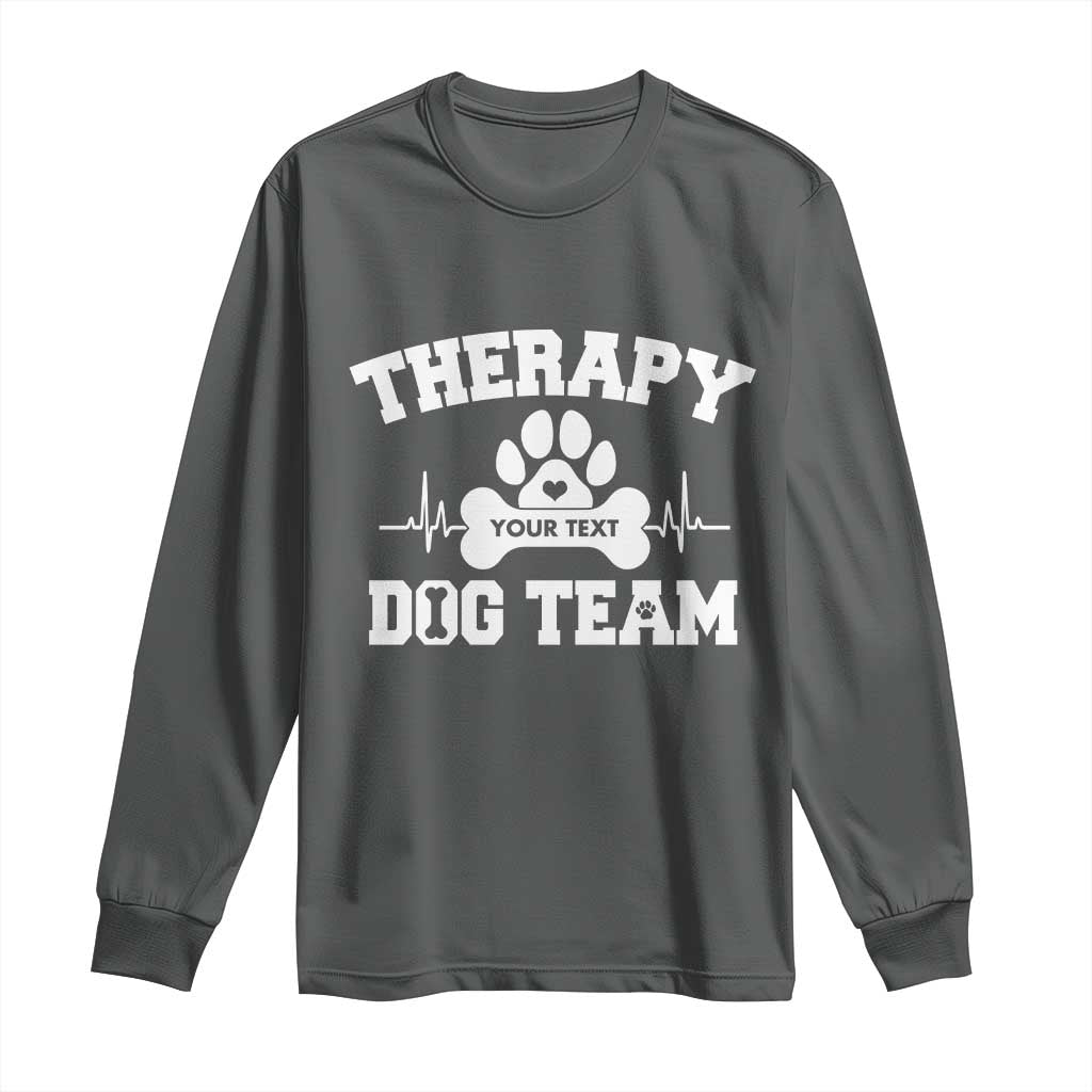 Personalized Therapy Dog Team Long Sleeve Shirt Custom Name - Wonder Print Shop