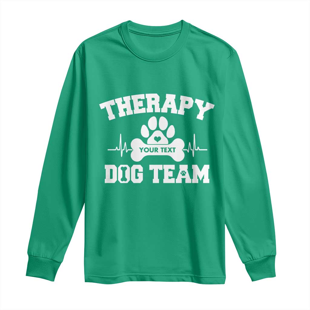 Personalized Therapy Dog Team Long Sleeve Shirt Custom Name - Wonder Print Shop