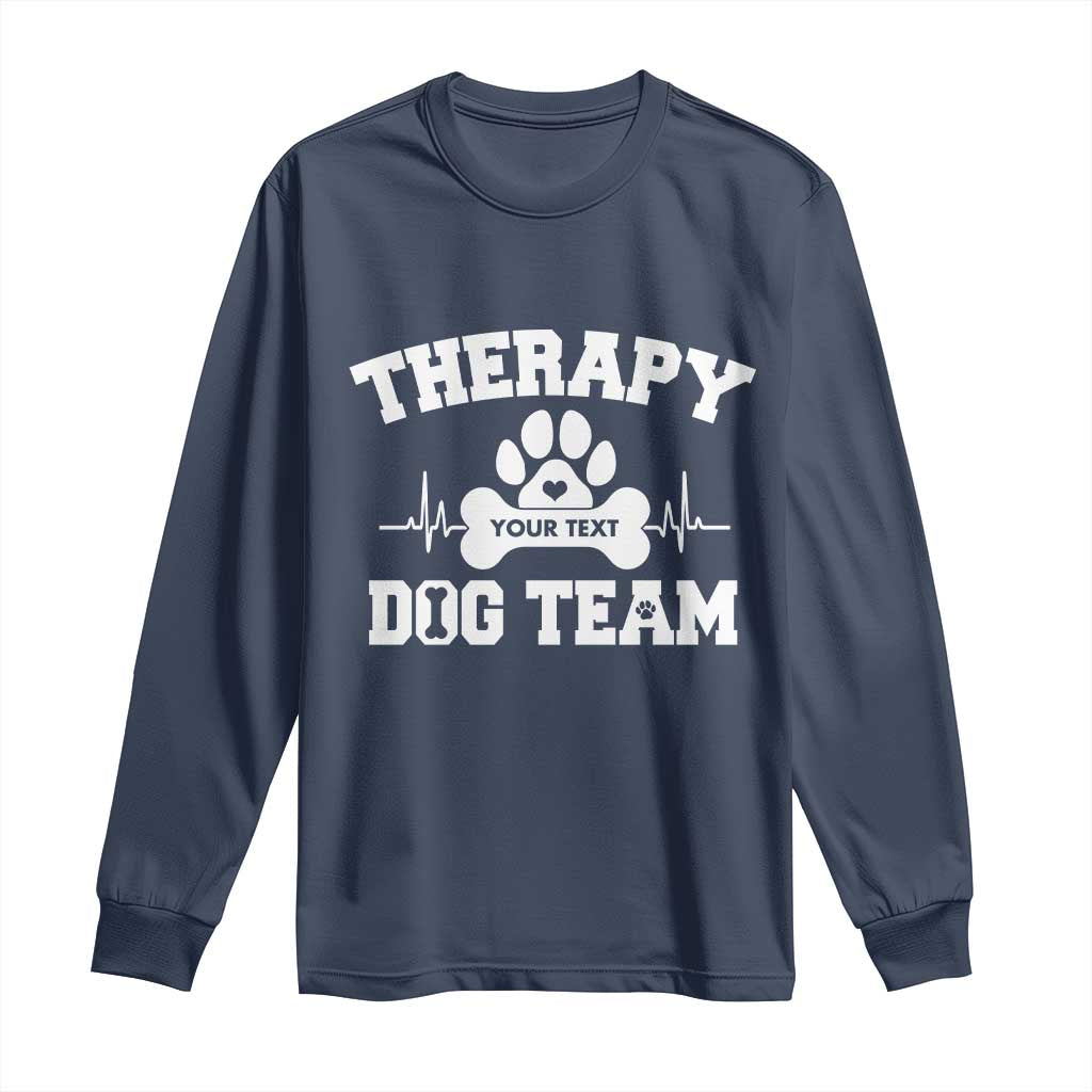 Personalized Therapy Dog Team Long Sleeve Shirt Custom Name - Wonder Print Shop